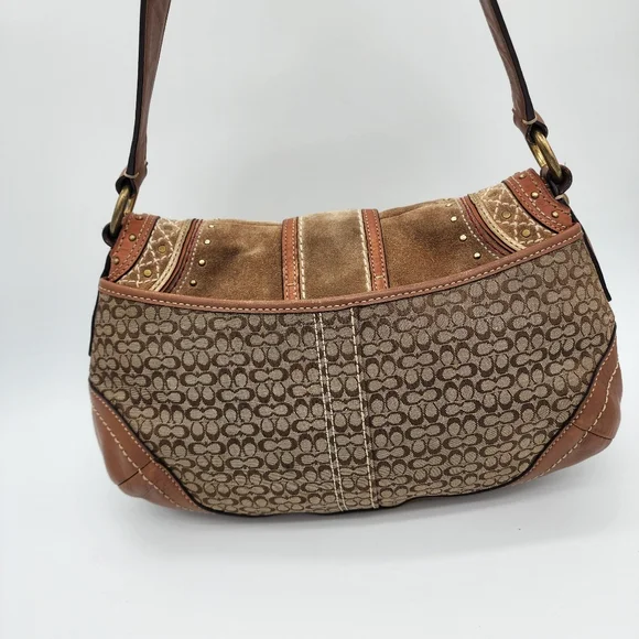 Coach 11517 Soho Signature Vintage Y2K Studded Southwest Shoulder Bag - Picture 8 of 13